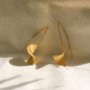 Origami Statement Earrings - Solid Gold