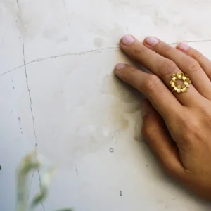 Exclusive Solid Gold Origami Flower Ring