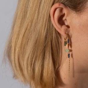 Rainbow Selection - 14 K Solid Gold Earrings with Tourmalines and Tsavorites